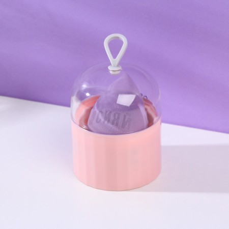 Makeup sponge in a container for storage and drying-1