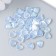 Decor for creativity plastic "Hearts with brilliance" set of 40 pcs a translucent.