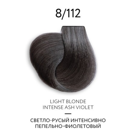 Cream-color hair Permanent Ollin Professional Color Platinum Collection, tone 8/112, 100 ml