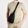 Male sling bag, artificial leather, black color