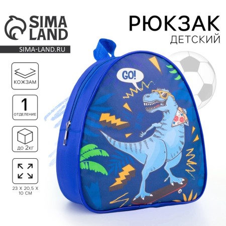 Baby backpack for a boy Go! Dinosaur, 23x20.5 cm