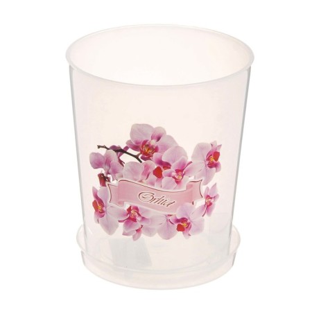 Pot for orchids with a pallet, 1.2 l, color mix-6