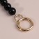 Handle for a bag, beads, d = 14 mm, 60 cm, black/gold color