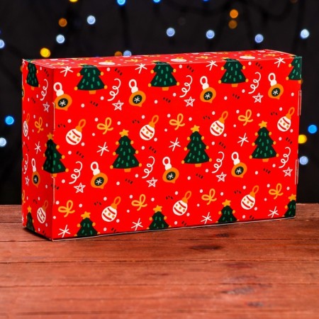 The box is folding, under 5 eclairs “Happy New Year!”, 25.2 x 15 x 6.6 cm-1