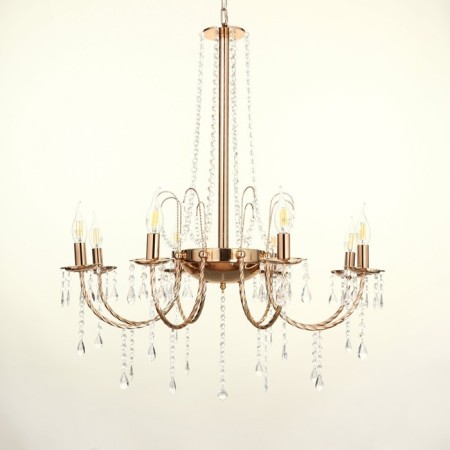 Chandelier 2459/8 E14 5W gold 75x75x85-135 cm Bayerlux