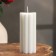 Candle-cylinder "four-leaf", 4.5x10.5 cm, pearl, 6 hours