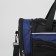 Sports bag with lightning, 3 outer pockets, long belt, black/blue color