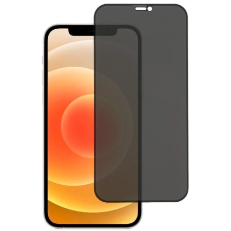 Hoco protective glass, for iPhone 14, antishpion, full glue, 0.33 mm, 9 h, black frame-1