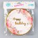 Paper plates "Happy birthday", in the set 6 pcs., Pink color