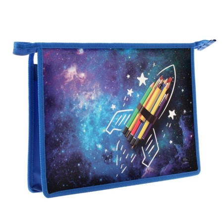 A4, 325 x 230 x 55 mm notebook folder, lightning from above, plastic, PM-A4-29 calligrata "rocket"-1