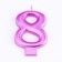 Candle for the Cake "European Giant", number 8, 7 cm, purple metallic