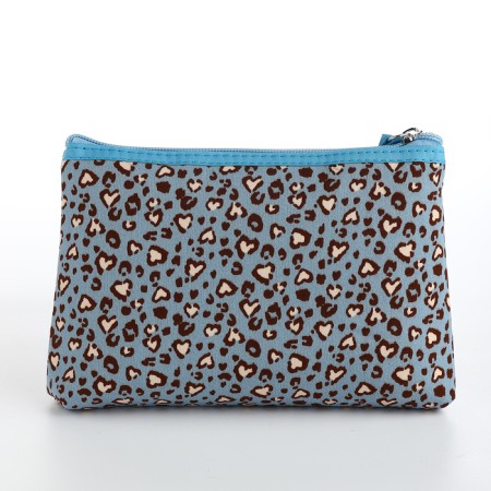 Simple cosmetic bag Leo, 20*3*12, lightning department, lining, blue-1