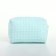 Cosmetic bag at the zipper textura, turquoise color
