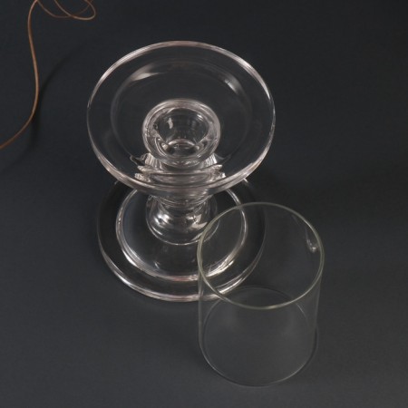 Glass of glass per 1 candle "honesty" transparent 22x11x11 cm-3