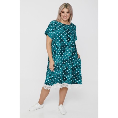 Women's dress, size 62, light green color-1