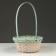 Wicker basket, d23 x 17 x 10/36 cm, green, bamboo