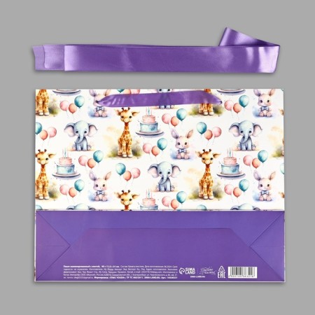 Package laminated with the belt "Gift", l 40 × 11.5 × 31 cm-4