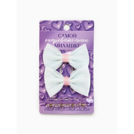 Hair bow 2 pcs, Krabi "Milashka", 8 x 12.5 cm
