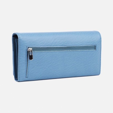Women's wallet on magnets, blue color-1