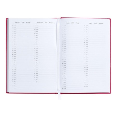 Dated diary 2024, A5, 176 sheets, Attomex.even, Bumvinyl cover, Lasse, Blok 70 g/m2, pink-9