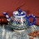 Rishtan ceramics "Patterns", 700 ml, blue