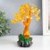 Bonsai souvenir "Cash tree with amber - house" 90 stones 18x17x5.5 cm