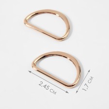 The half -ring for bags is cast, d = 20 mm, the thickness is 2.3 mm, 2 pcs, the color of the gold