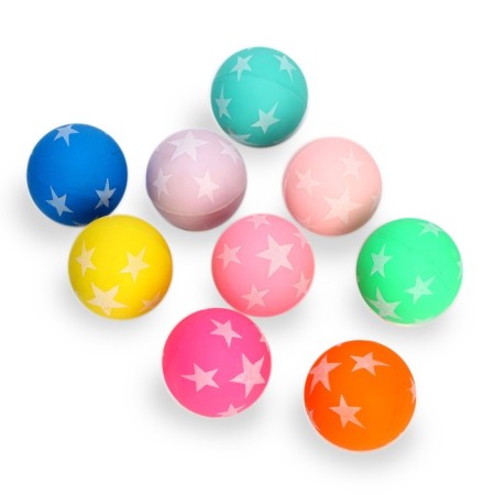 Rubber ball "stars", shines in the dark, 4.3 cm, mixtures-2