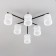 Citilux ceiling chandelier "NILS" CL132165, 6x60W, E27, Black Color Black