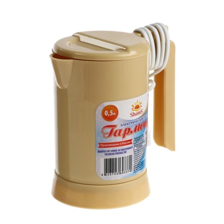 Electric kettle SHAMS SH-002 Harmony, 0.5 L, plastic, 800 W, beige