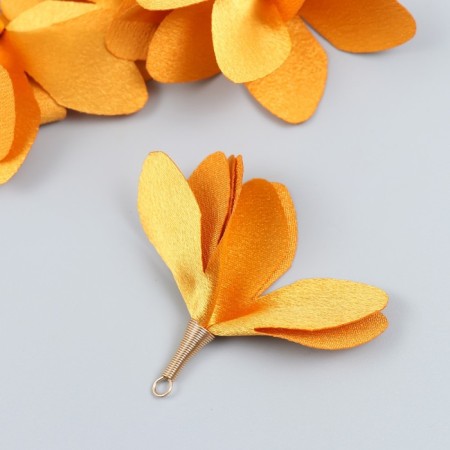 Decor for creativity Textile "Bun, mustard color" set 6 pcs 6 cm-1