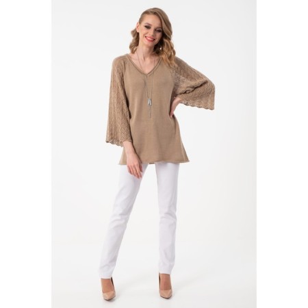 Female jumper, size 42, beige color-1