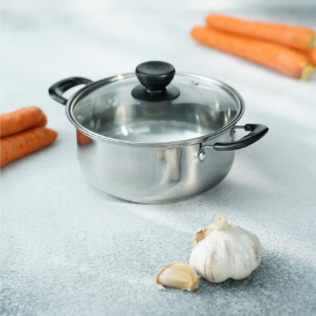 Stainless steel pan Promo, 1.2 l, 18 × 8 cm, with a lid-3
