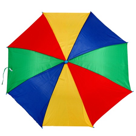 Rainbow umbrella, semi-automatic, with a whistle, r = 38cm, the color of mix-19
