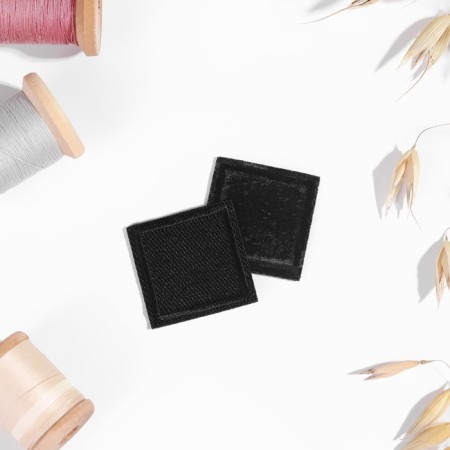 Clothing patch "Square", 2.6 × 2.6 cm, heat -mileyle, black color