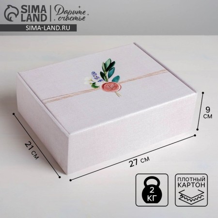 Gift folding box, packaging, "eco", 27 x 21 x 9 cm