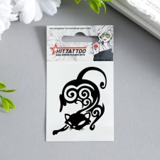 Татуировка на тело "Кошка" 5,3х6,3 см