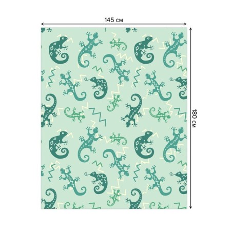 Tables on the table “Lizards with patterns”, rectangular, Saten, size 145x180 cm-1
