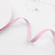 Velvet tape, 10 mm, 18 ± 1 m, pink color No. 08