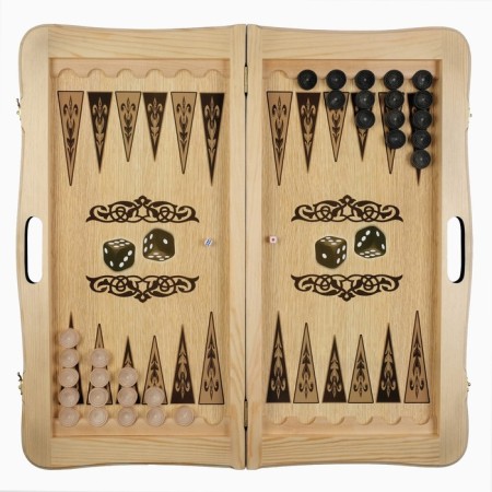 NARDS "HOME", wooden board 60 x 60 cm, with a field for playing checkers-1