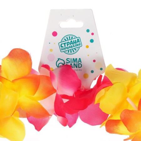 Hawaiian necklace "petals", Mix colors-3