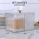 Organizer for storage "Flower", with a lid, 3 sections, 14 × 9 × 10.5 cm, the color is transparent/golden