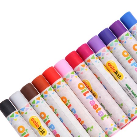 Oil pastel with Colokit holder, 24 colors, 8.5x58 mm, round case, sharpener in the set-4