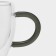 Glass cup with double walls Magistro "Adele", 200 ml, black color