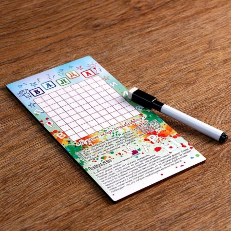 Board game 2 in 1 "Bad", "Crosses-Nolics", washed marker-3