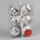 Set of balls plastic D-7 cm, 6 pcs "carnival night" silver