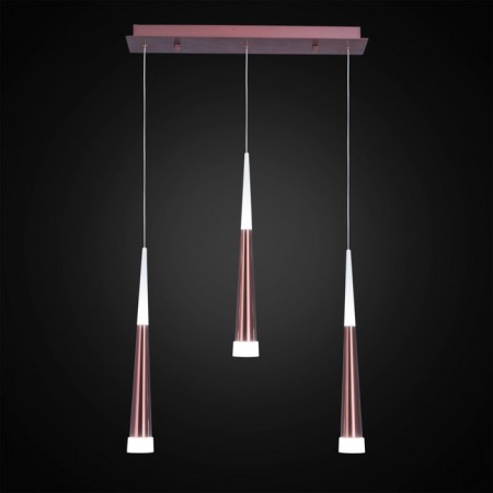 Suspended Citilux “Vegas” CL227033, 55x9x50 cm, 3x7W, LED, brown color-4