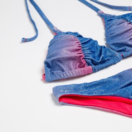 Swimsuit female separate minku pink color/blue, size 46-6
