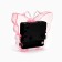 Clock - alarm clock "butterfly", discrete move, dial 5.5 cm, 9 x 8 cm, pink