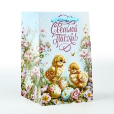 Gift package for Easter cake, chickens, 10 × 16 × 10 cm